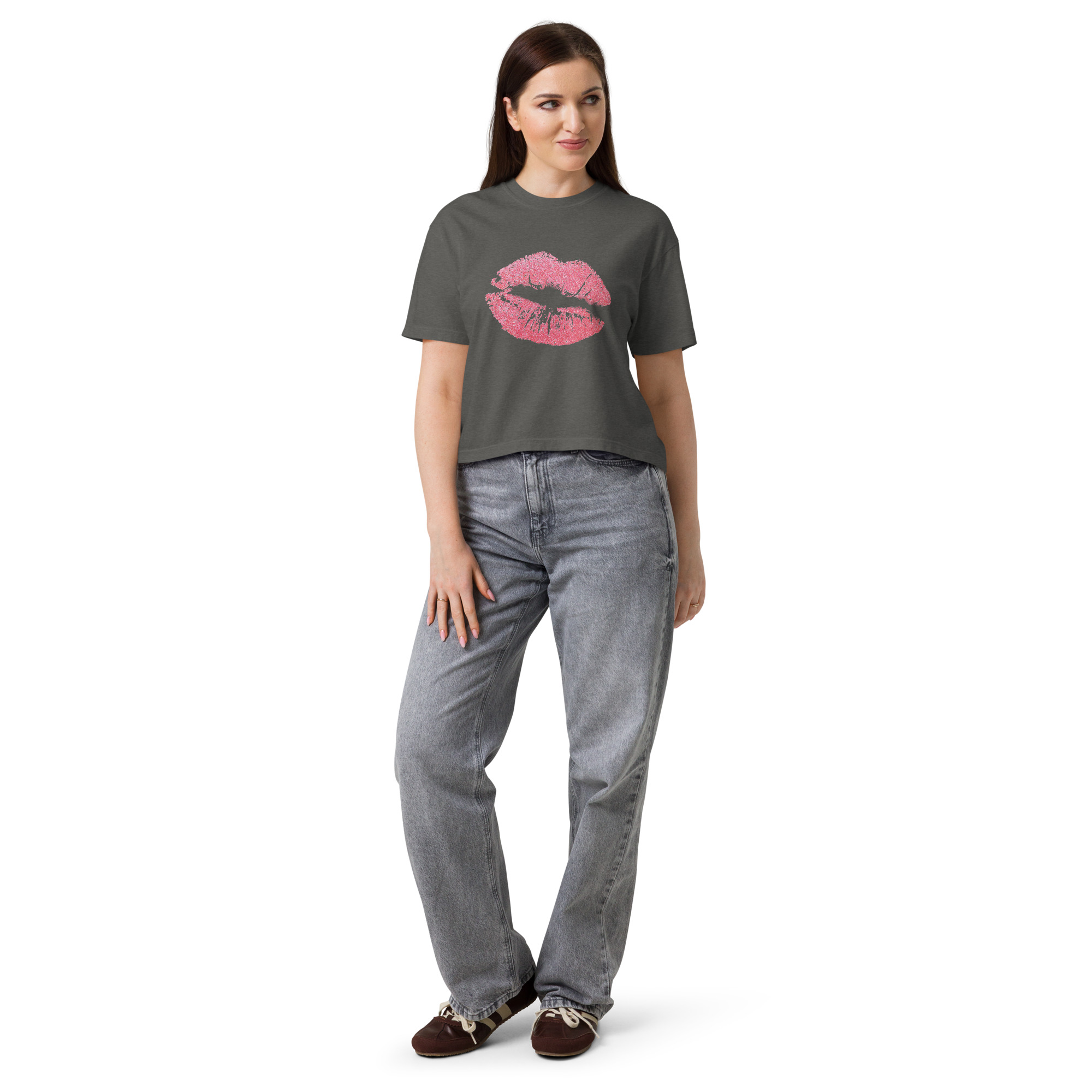 Kussmund T-Shirt im Boxy-Schnitt – lässig, feminin, ein bisschen frech – Bild 2