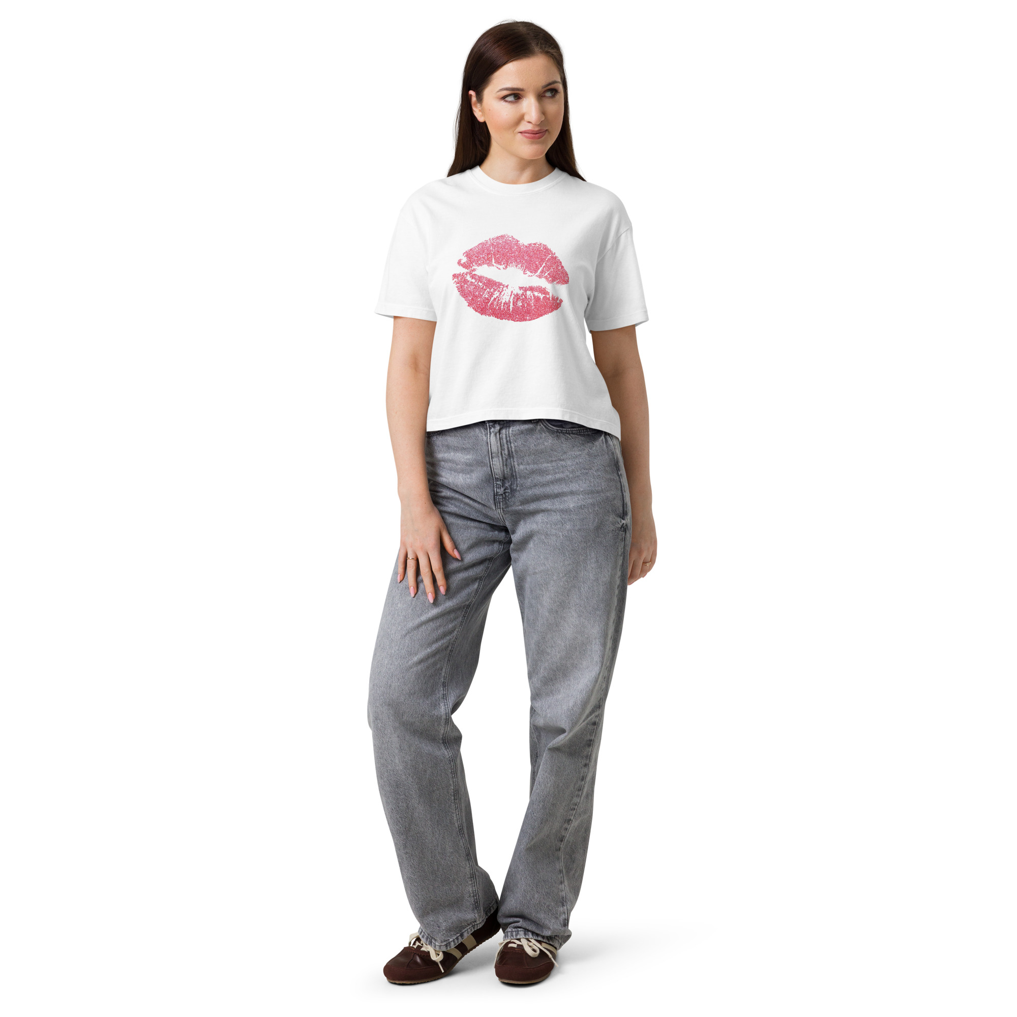 Kussmund T-Shirt im Boxy-Schnitt – lässig, feminin, ein bisschen frech – Bild 5